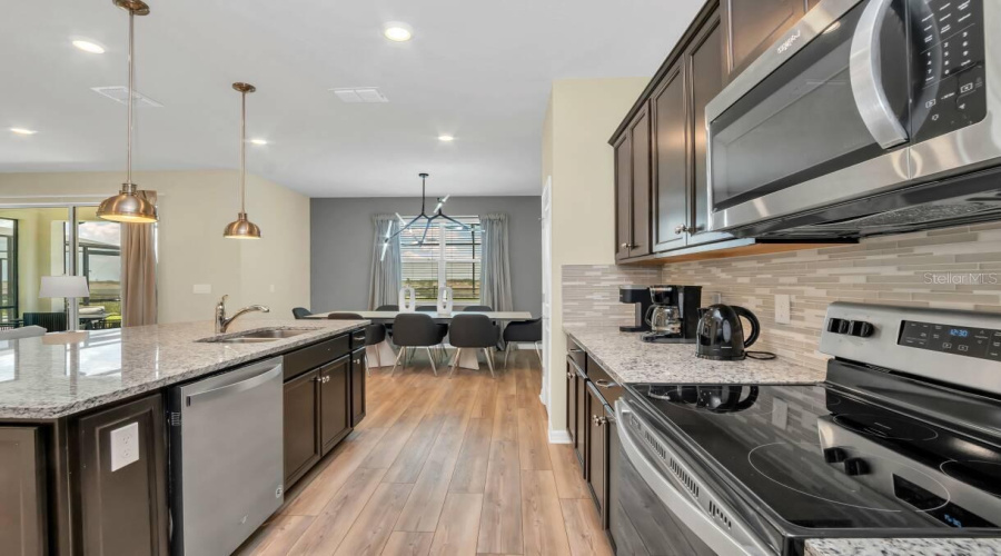 Kitchen View to Dining Room
