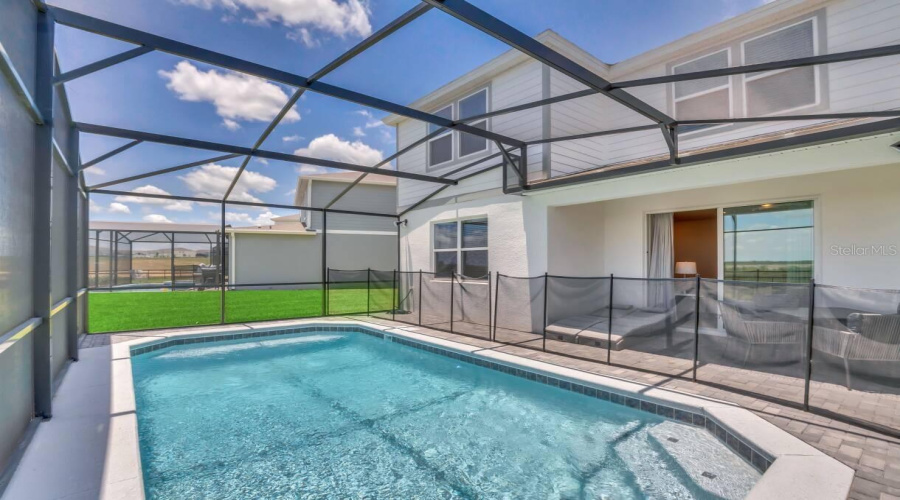 Pool has a Safety Fence