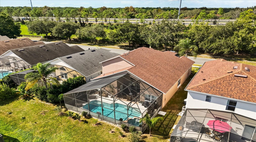 Aerial - back exterior