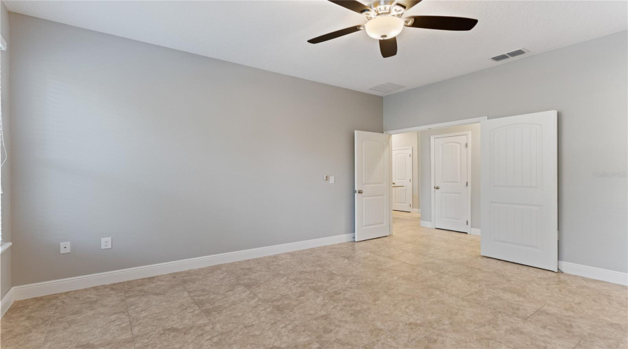 double door entry into the first floor primary