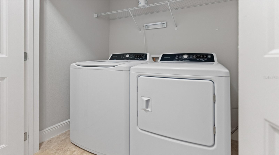 laundry closet on main level