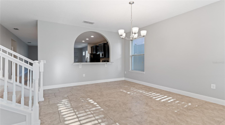 easy access into kitchen through pass through