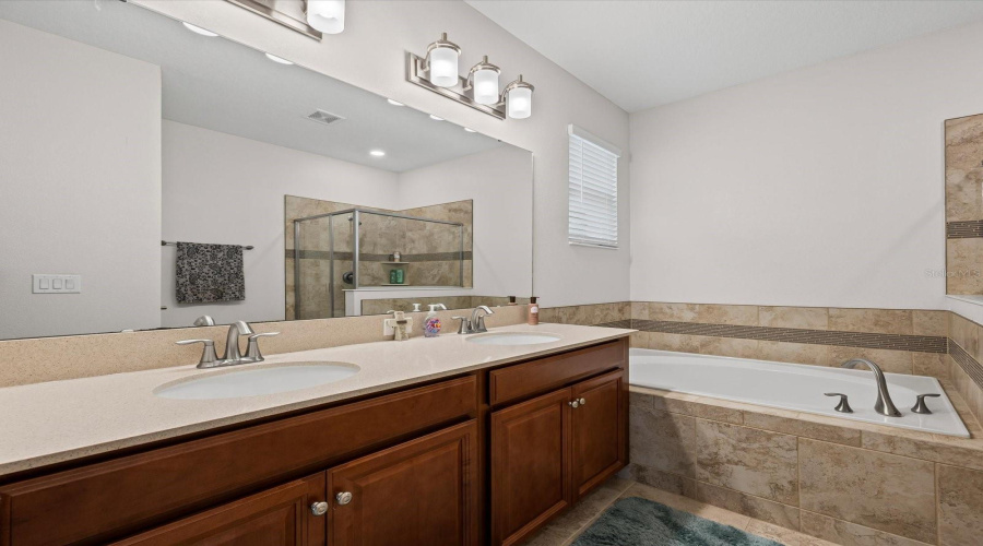 Large garden tub and separate shower Large garden tub and separate shower