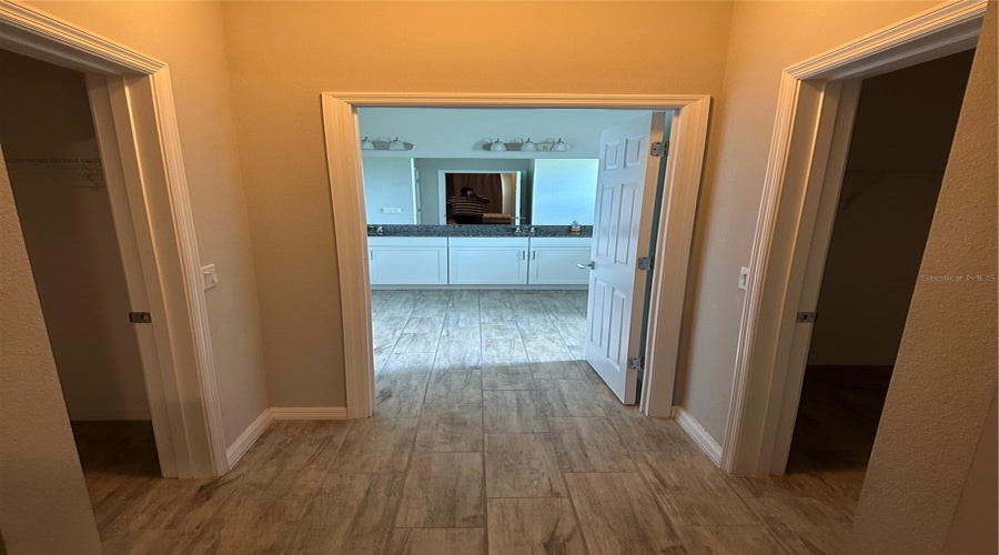 dual closets entering onto ensuite bathroom dual closets entering onto ensuite bathroom