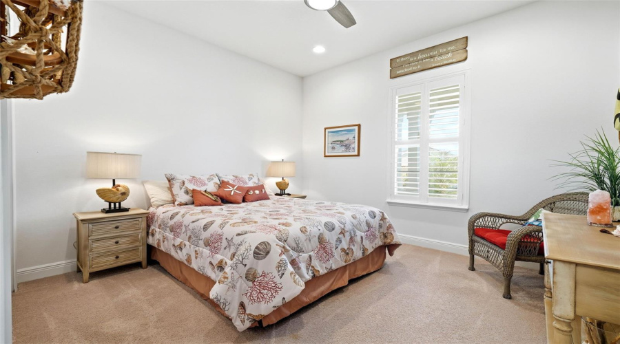 Guest bedroom looking out to the front of the house.