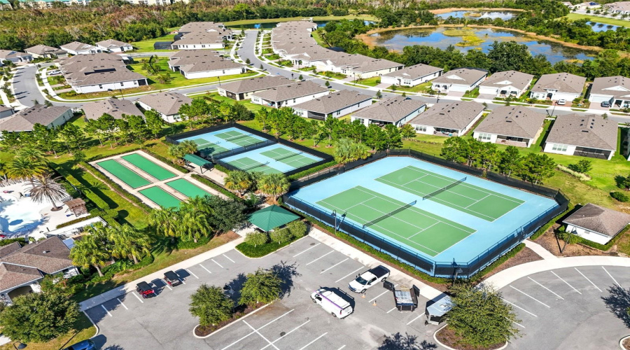 Bocce Ball, Pickle Ball, and Tennis Courts