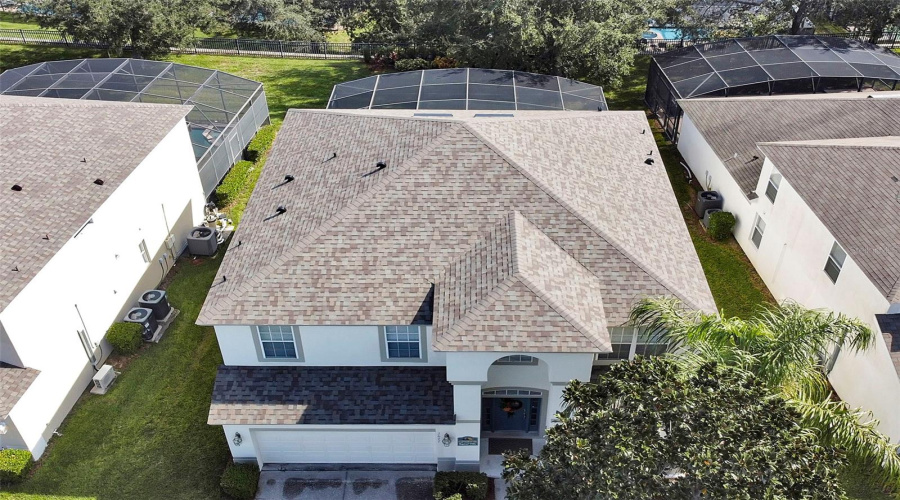 Drone view, new roof