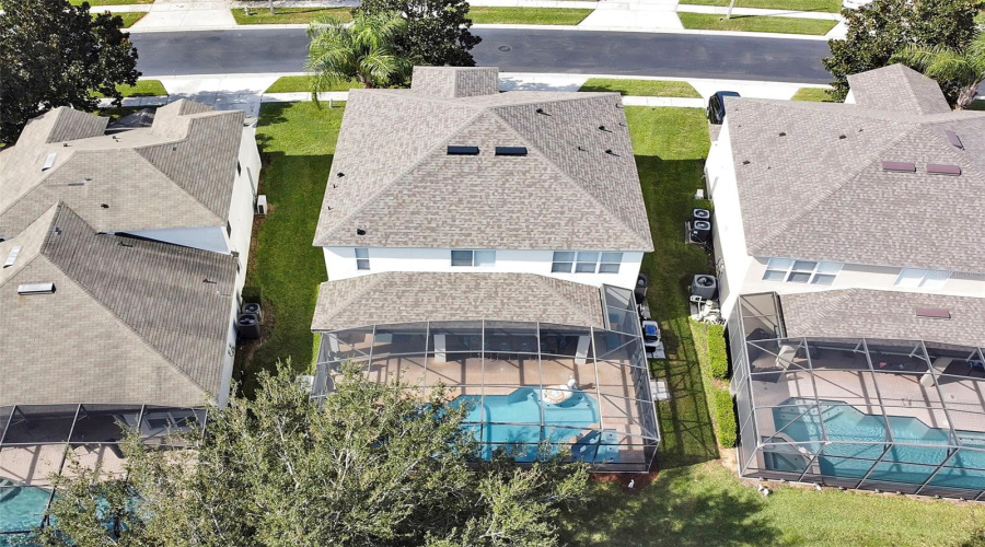 Drone view, new roof