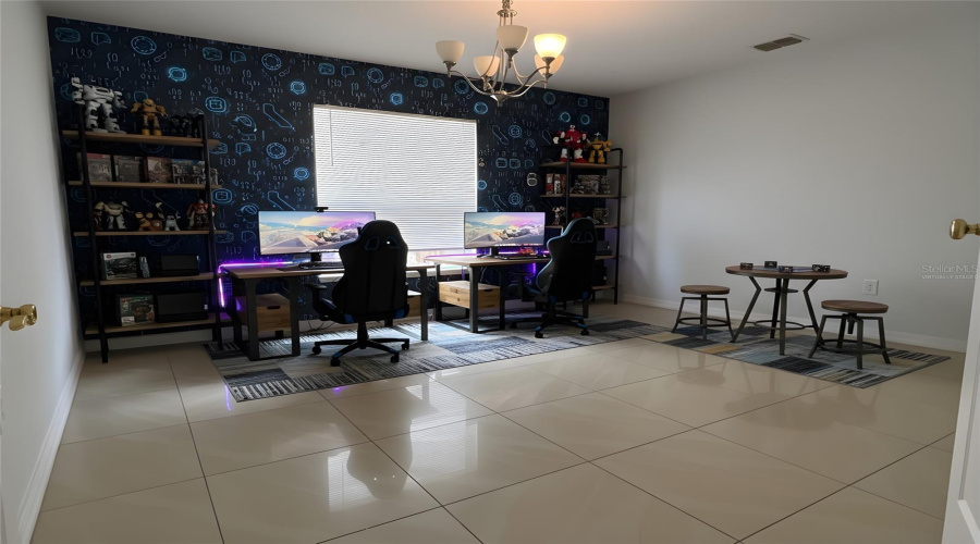 Virtually staged Flex room on 1st floor