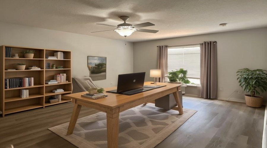 Virtually staged Guest bedroom 2, view 1