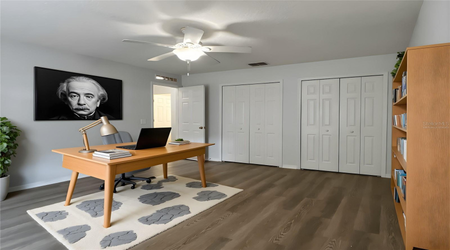 Virtually staged Guest bedroom 2, view 2