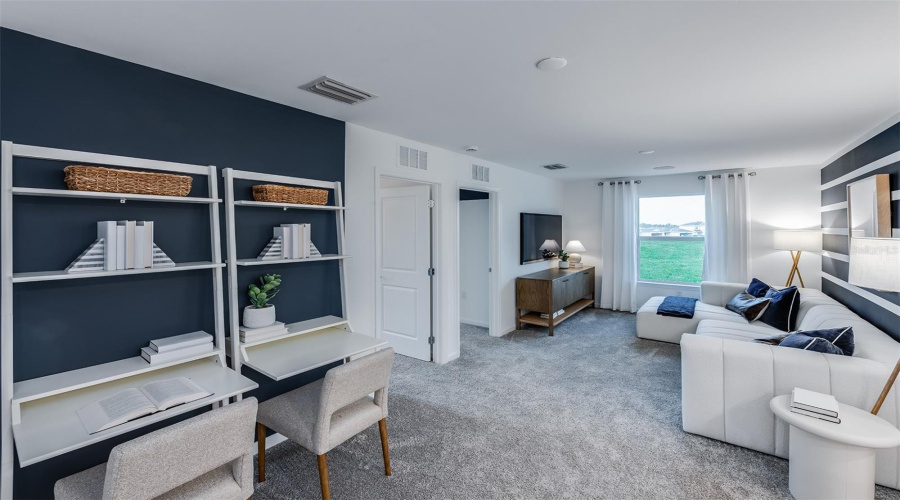 Model Home Design Only. Pictures and furnishings are for illustrative purposes only. Elevations, colors and options may vary. Furniture is for model home staging only.