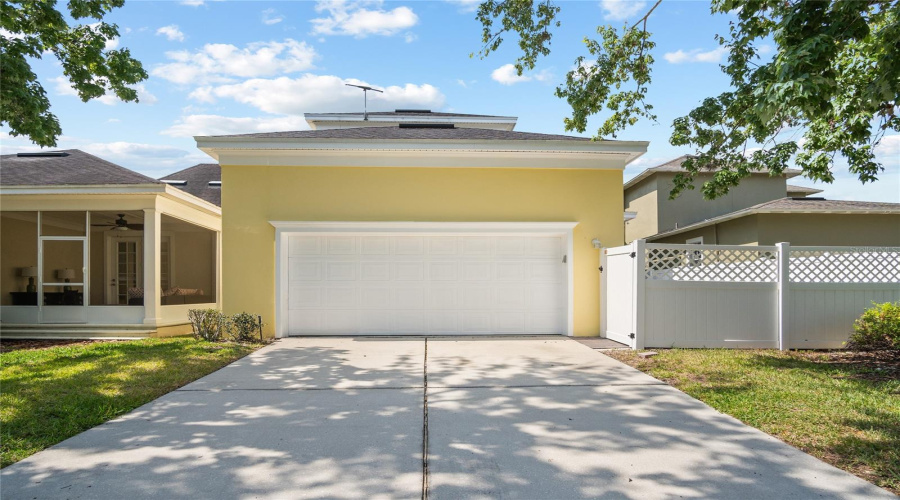 2 Car Garage and Driveway