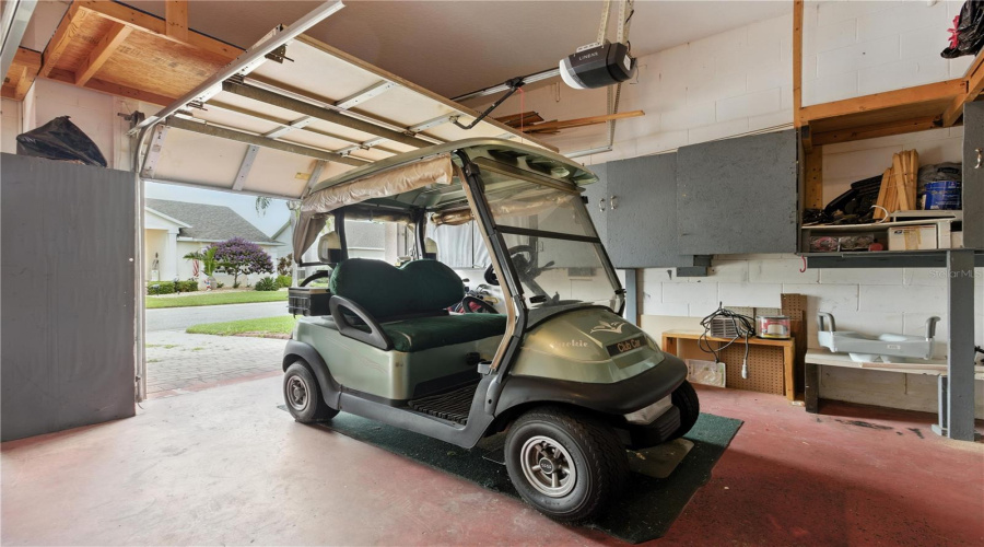 Comes with a golf cart