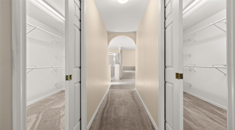 His/her walk-in closet