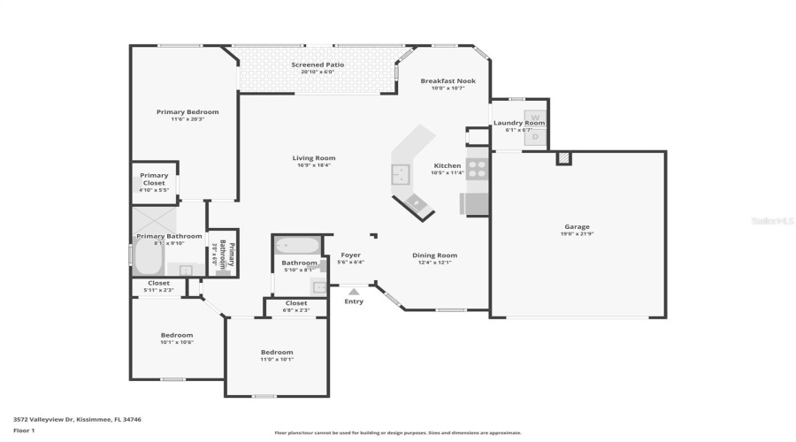 KISSIMMEE, Florida 34746, 3 Bedrooms Bedrooms, ,2 BathroomsBathrooms,Residential,For Sale,VALLEYVIEW,0,MFRO6355805