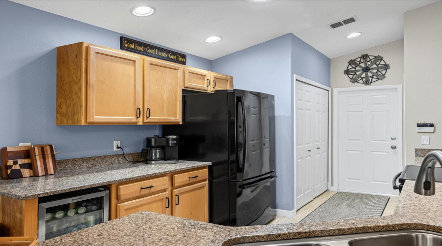 Kitchen added beverage Frig