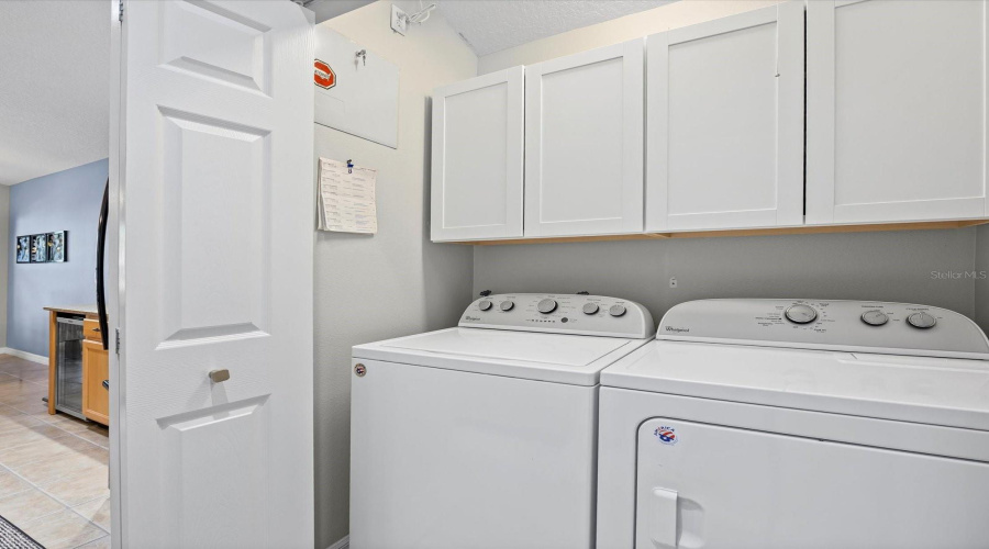 Laundry Room with added cabinets