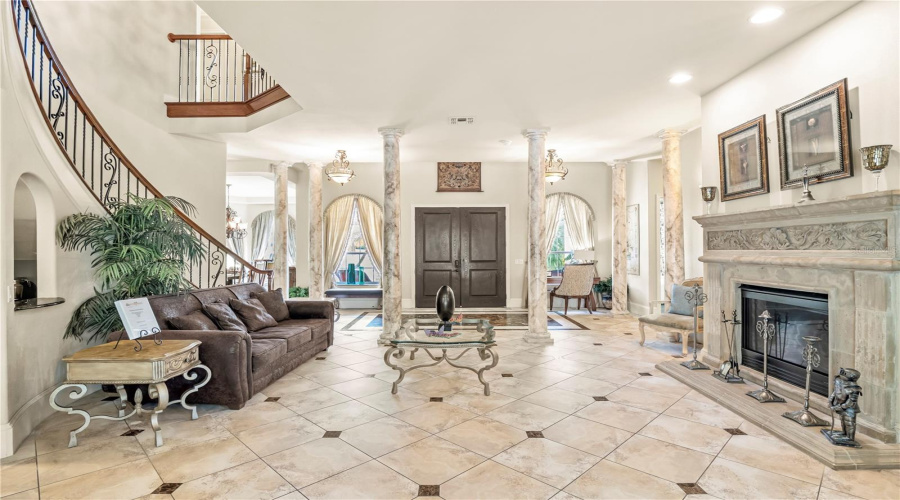 Formal Living Room View to Front Door
