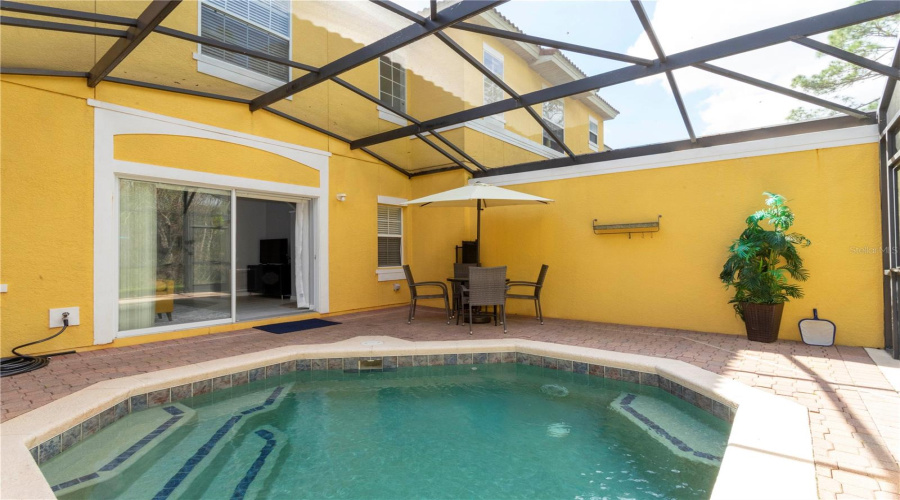 Screened heated pool