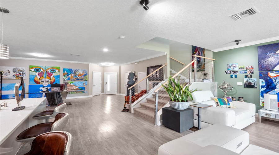 View towards front door