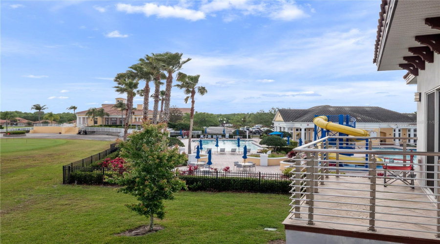 Balcony view off of pool