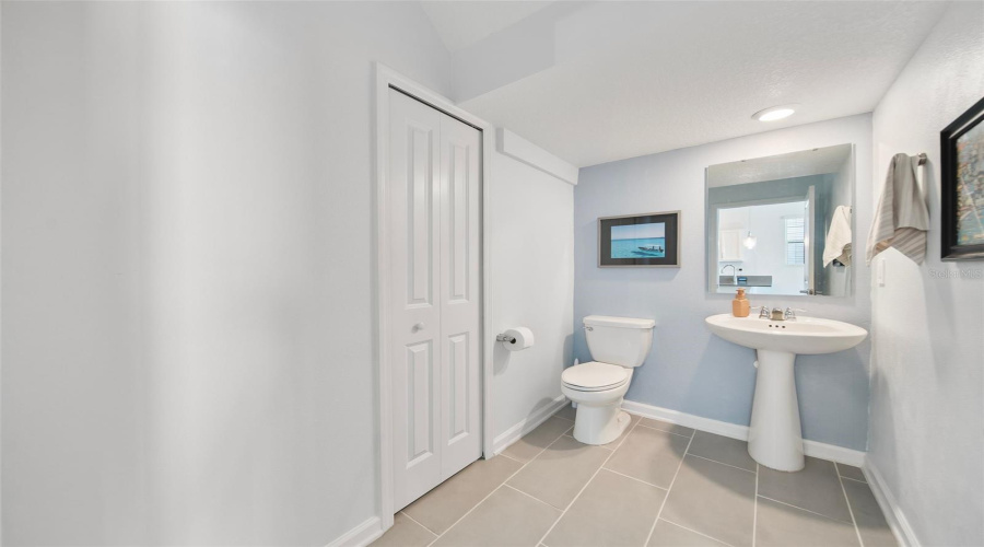 Half bathroom downstairs