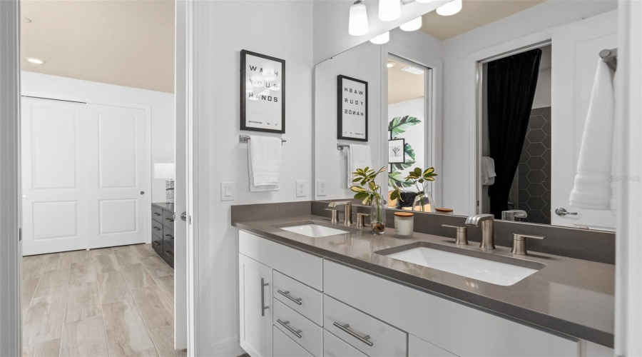 Model Home Design Only. Pictures and furnishings are for illustrative purposes only. Elevations, colors and options may vary. Furniture is for model home staging only.