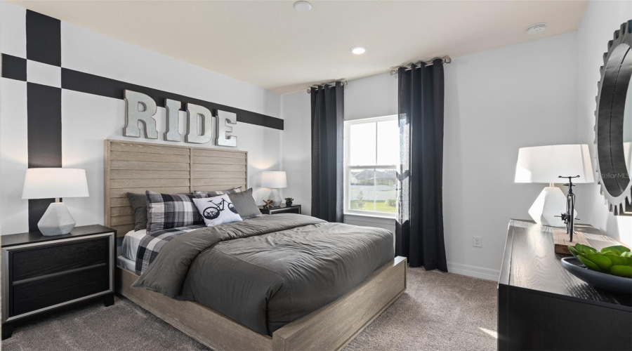 Model Home Design Only. Pictures and furnishings are for illustrative purposes only. Elevations, colors and options may vary. Furniture is for model home staging only.