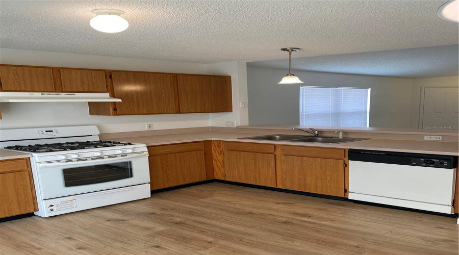 Kitchen with gas stove