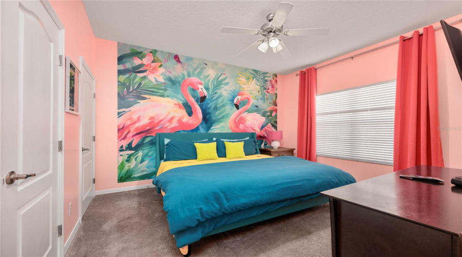 King Flamingo Downstairs bedroom