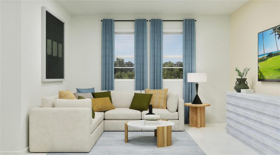 Virtually staged. Great room