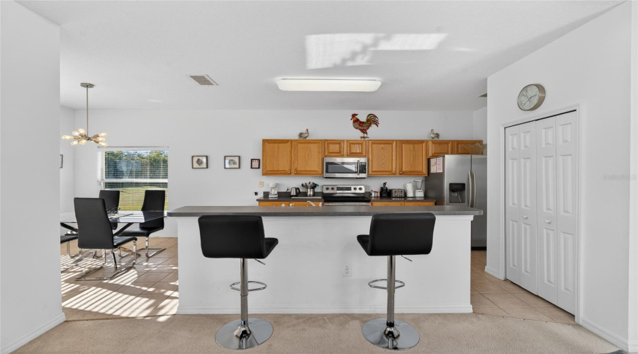 Lots of eating space