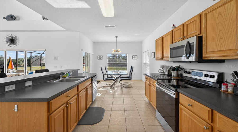 Fully stocked kitchen