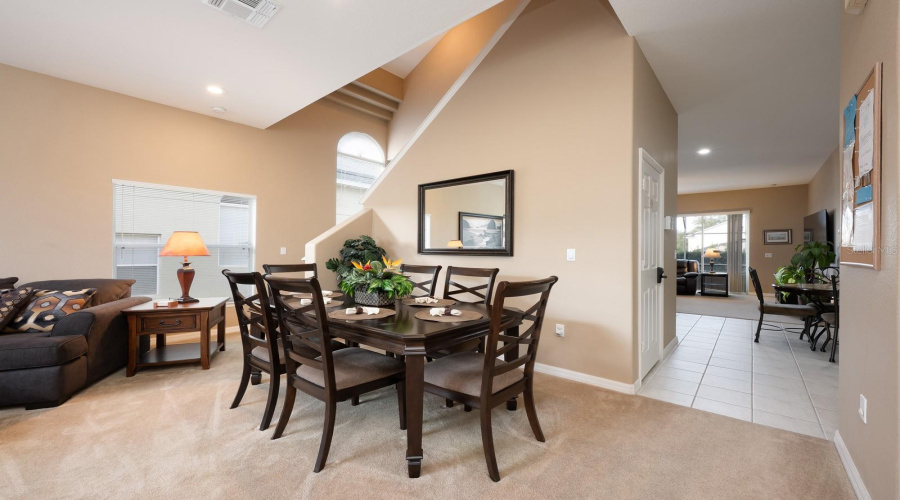 The Living and Dining areas flow seamlessly together, perfect for relaxing or entertaining.