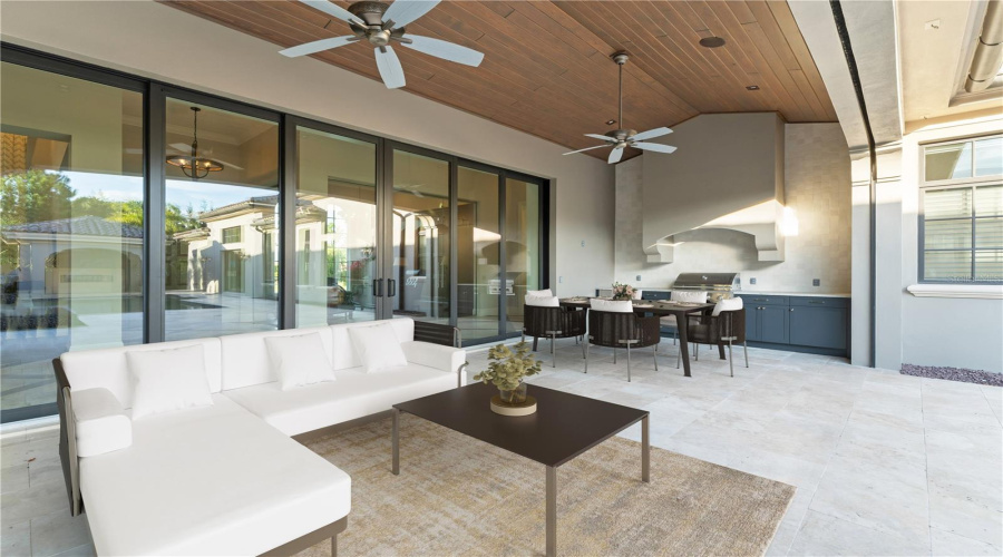 Newly added summer kitchen..