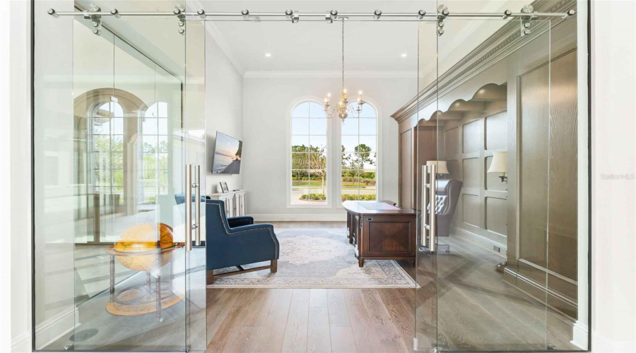 Striking glass-walled office makes an impactful statement..