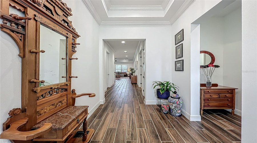 Front Foyer with tray ceiling
