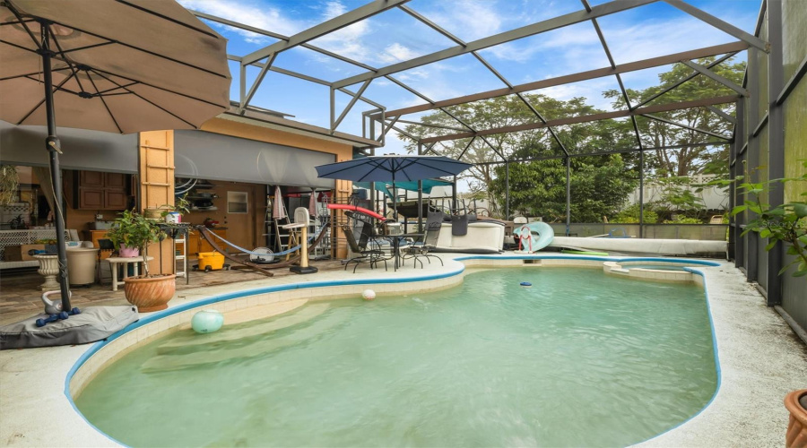 Screened In Pool area