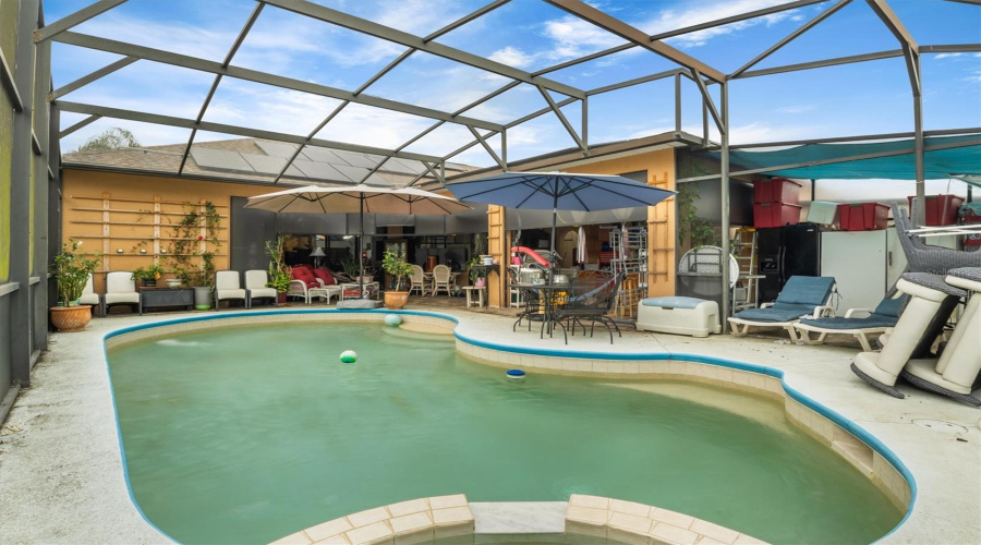 Screened In Pool area