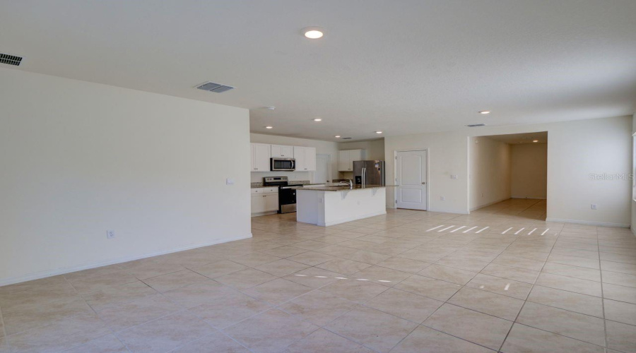 Kitchen, Living & Dining View