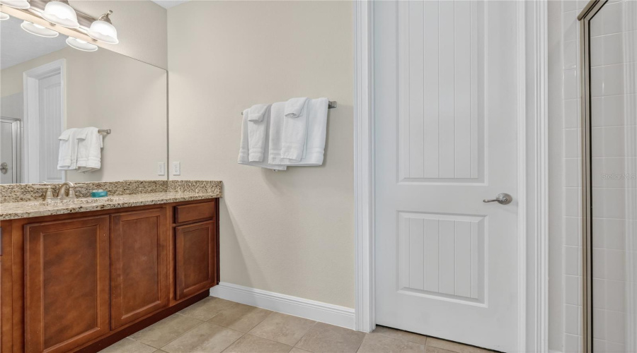 Ensuite to Bedroom 9 with Full Glass Enclosed Standing Shower