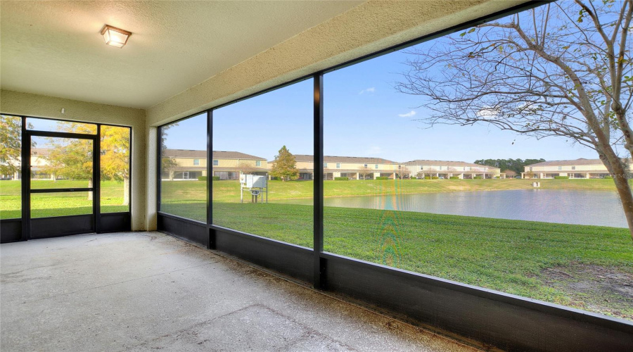 Screened Patio with water view