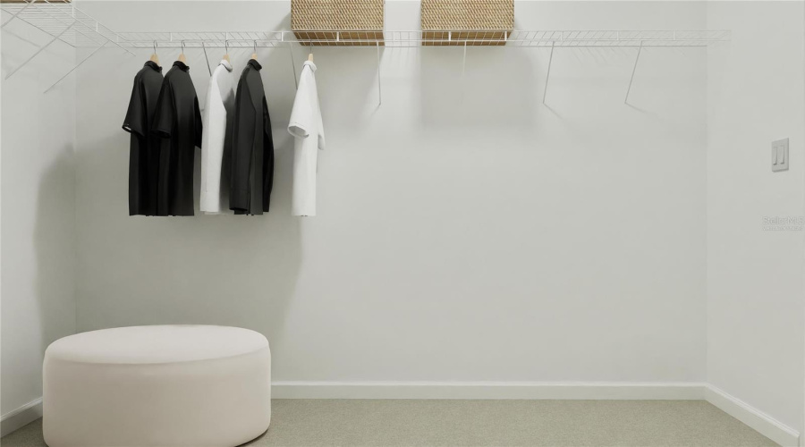 Virtually staged. Main walk in closet
