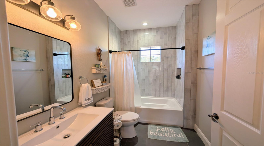 spa like bath all new floors and fixtures