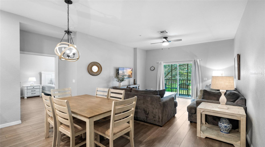 Dining Room and Primary Bedroom door