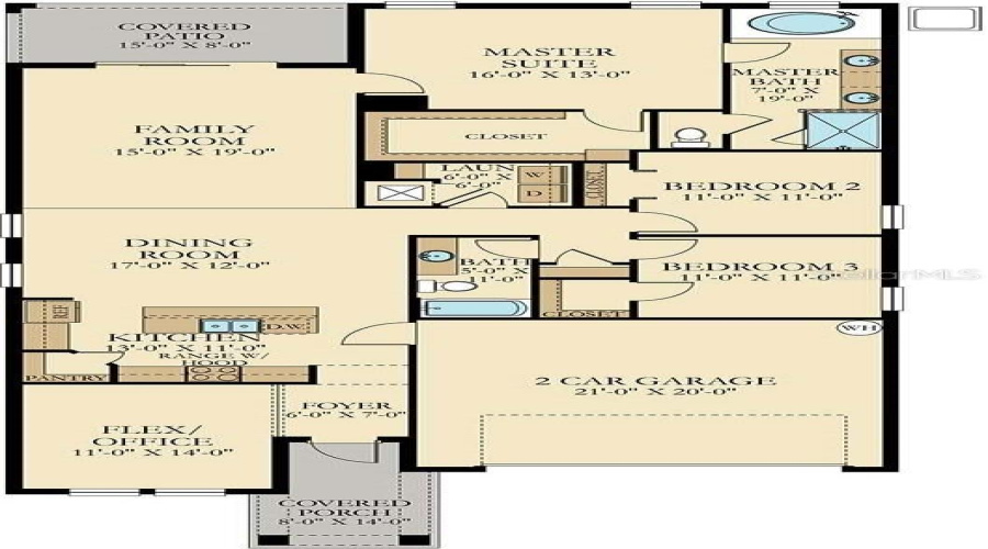KISSIMMEE, Florida 34746, 3 Bedrooms Bedrooms, ,2 BathroomsBathrooms,Residential,For Sale,SEVEN CANYONS,0,MFRS5130003