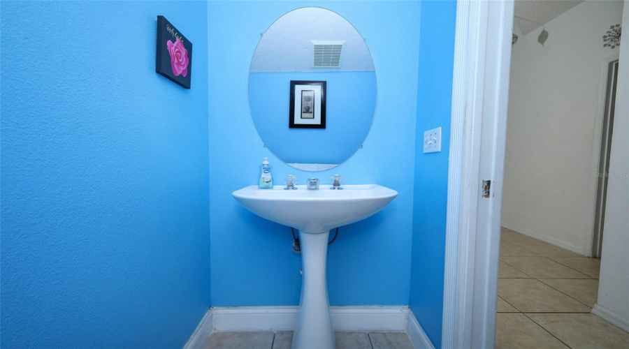 half bath under the stairs