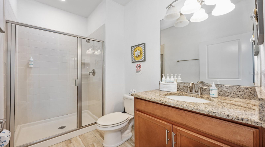 The first floor full Bathroom is ideal for guests or shared use.