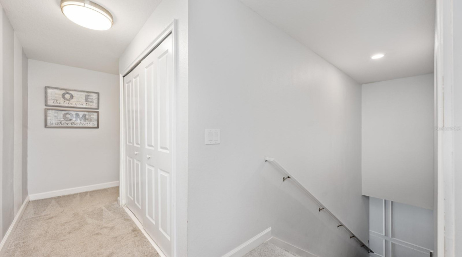 The upstairs hallway.